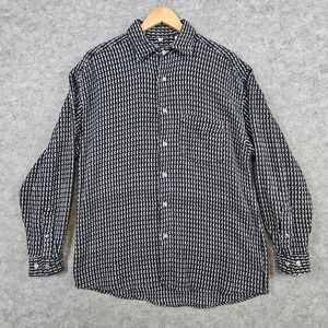 Tom Tailor Men's Heavy Shirt Size M Black & White Geometric‎ 100% Cotton Shacket